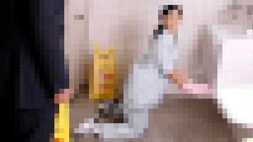 便所で悶える清楚な掃除婦　森下夕子