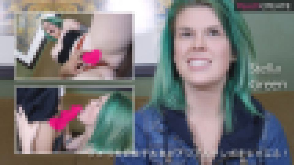 アメリカの女子大生がアジア人チンポをしゃぶる！　Stella Green